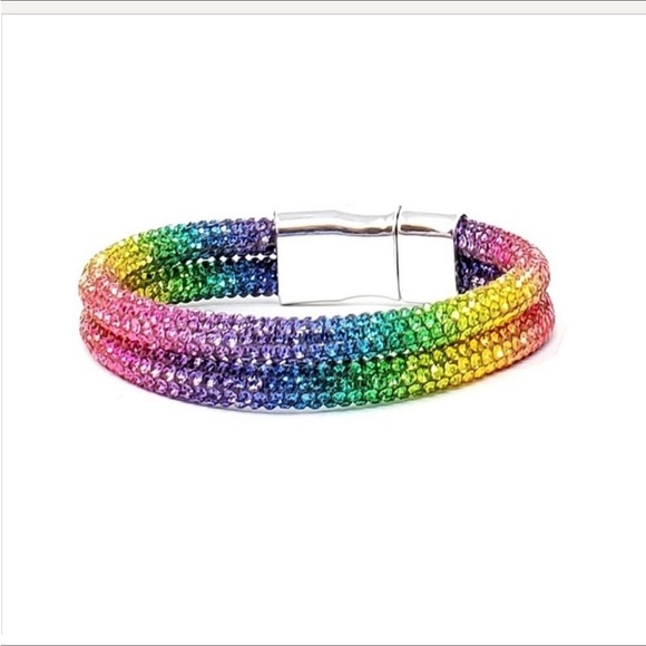 SPARKLING RAINBOW PRIDE BRACELET - Picture 1 of 2